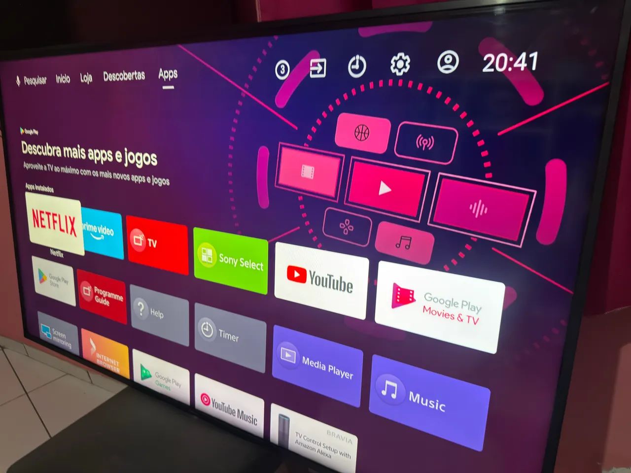 Smart TV Sony 65 polegadas Android 4K comando de voz acompanha cabo controle suporte - Foto 2