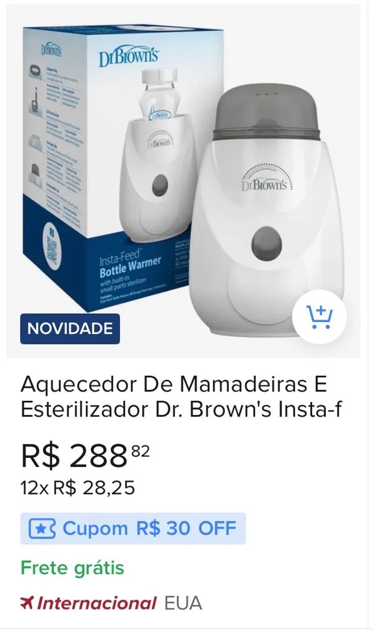 Esterlizador aquecedor de mamadeira Dr. Brown's Insta Feed  - Foto 4