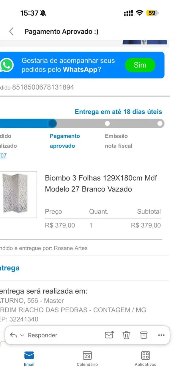 Biombo divisor de ambiente mdf