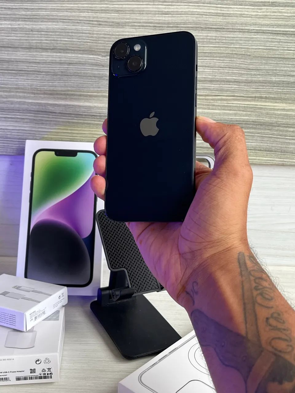 IPHONE 14 plus 128 gb MIDNIGHT ZERO MARCAS TUDO ORIGINAL 4 meses DE GARANTIA  - Foto 5