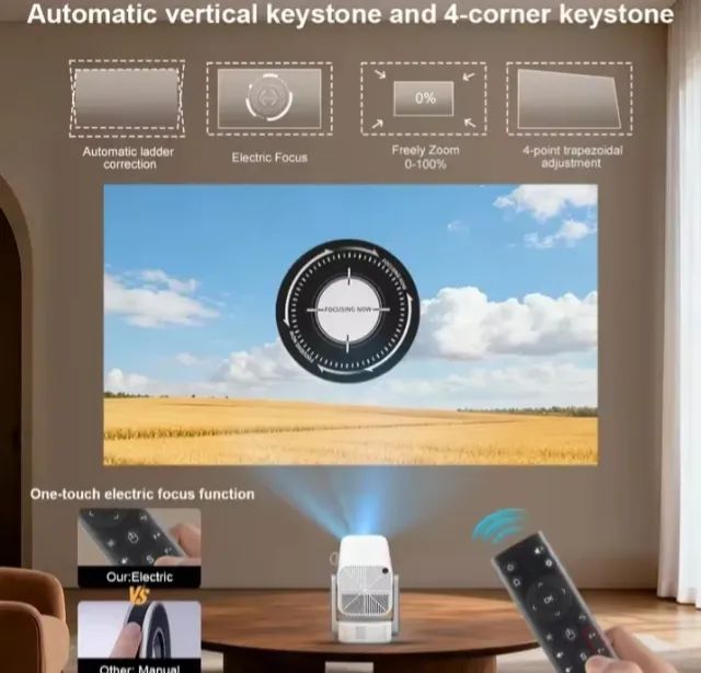 Projetor ThundeaL TD80 Pro Android 13 Full HD 1080p Wi-Fi 6 Bluetooth - Novo na Caixa - Foto 4