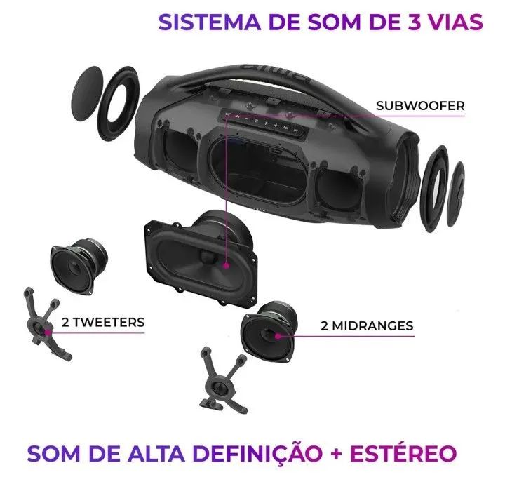 Caixa de som Bombox Aiwa plus - Foto 3