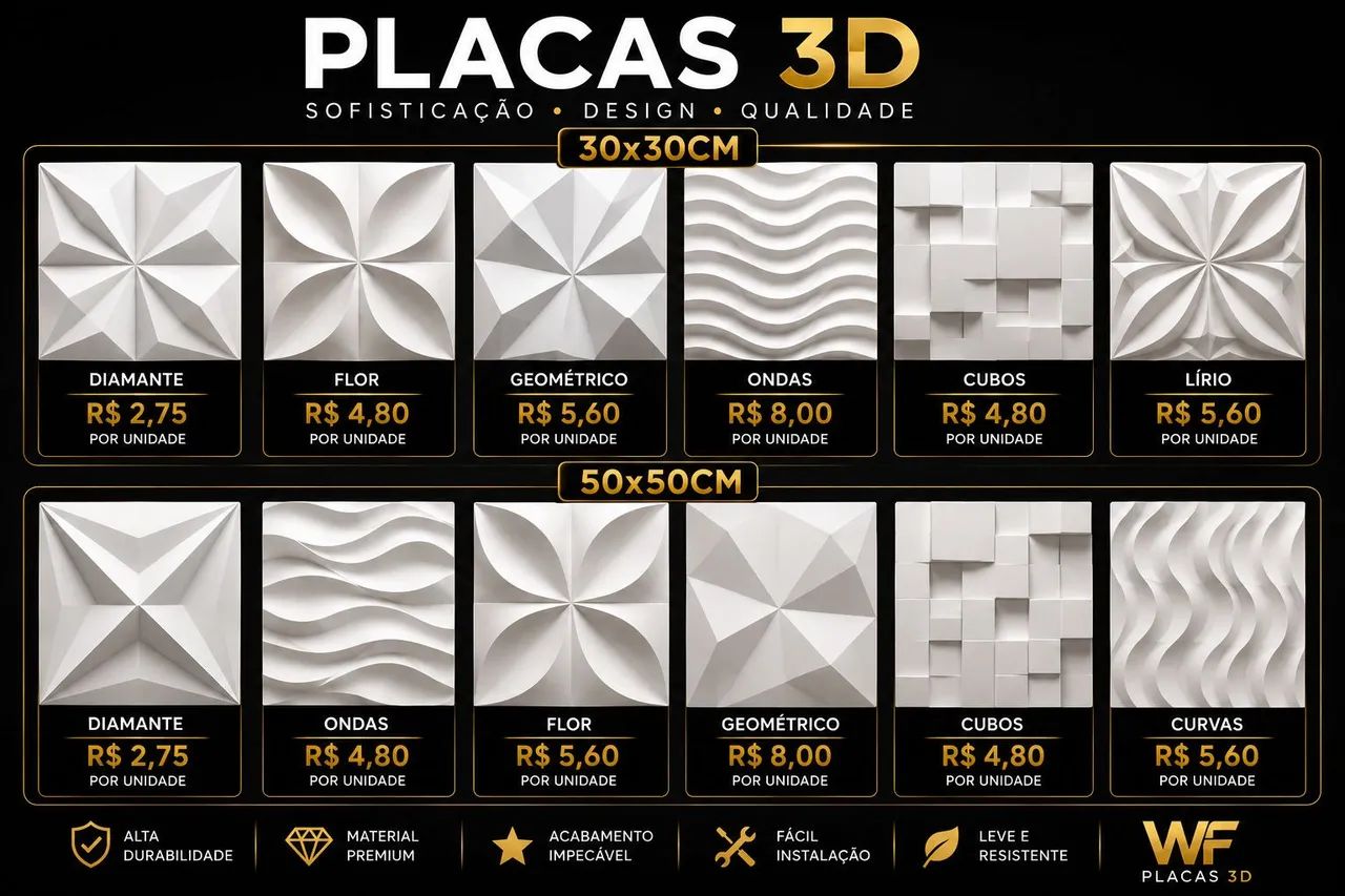 Placas 3D 30x30  - Foto 3