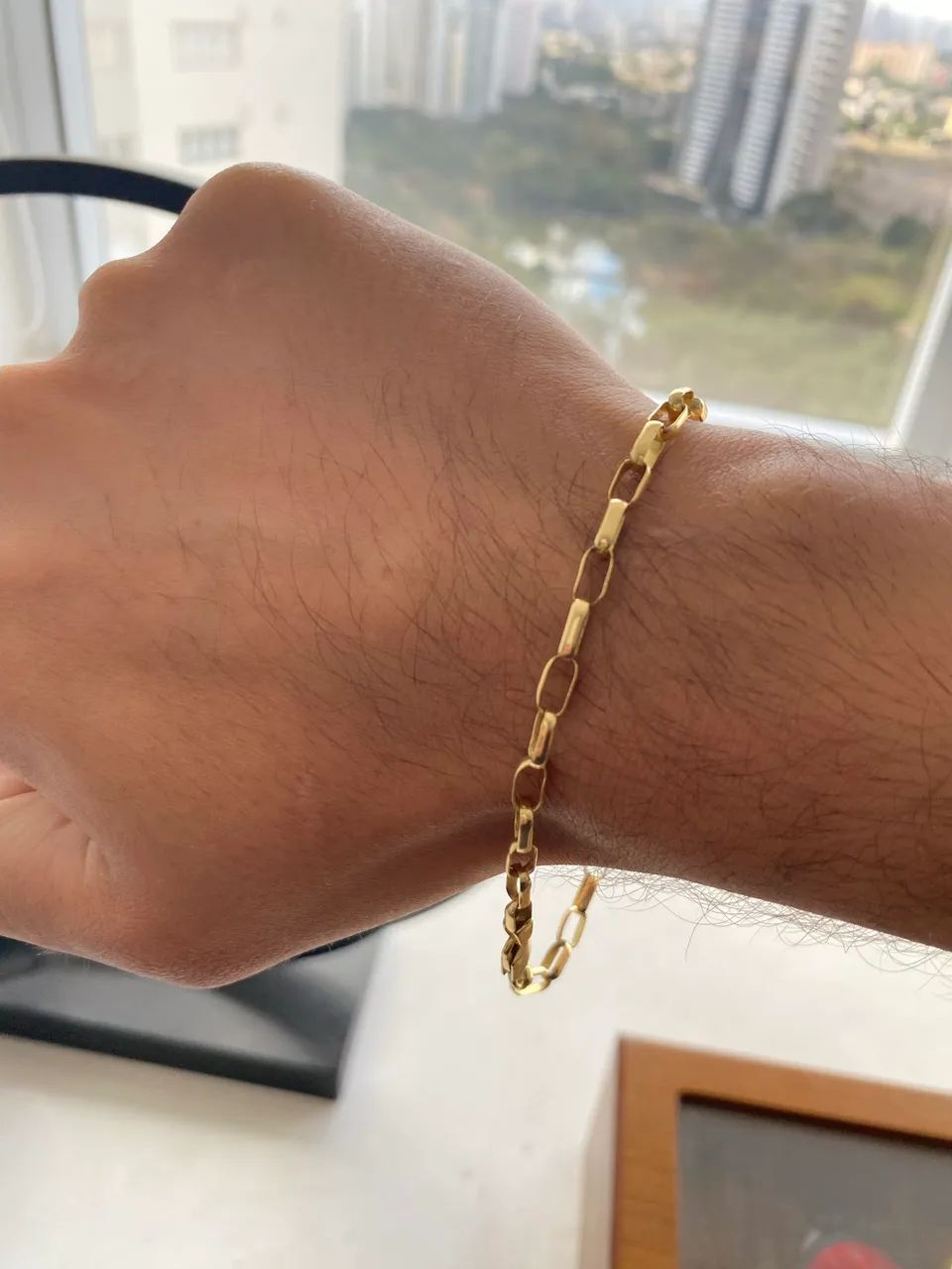 Pulseira maciça no ouro 18k 8.85 g