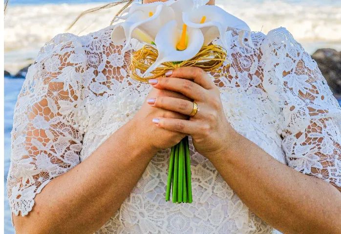 Vestido de renda Guipir branco TAM 38 - Foto 4