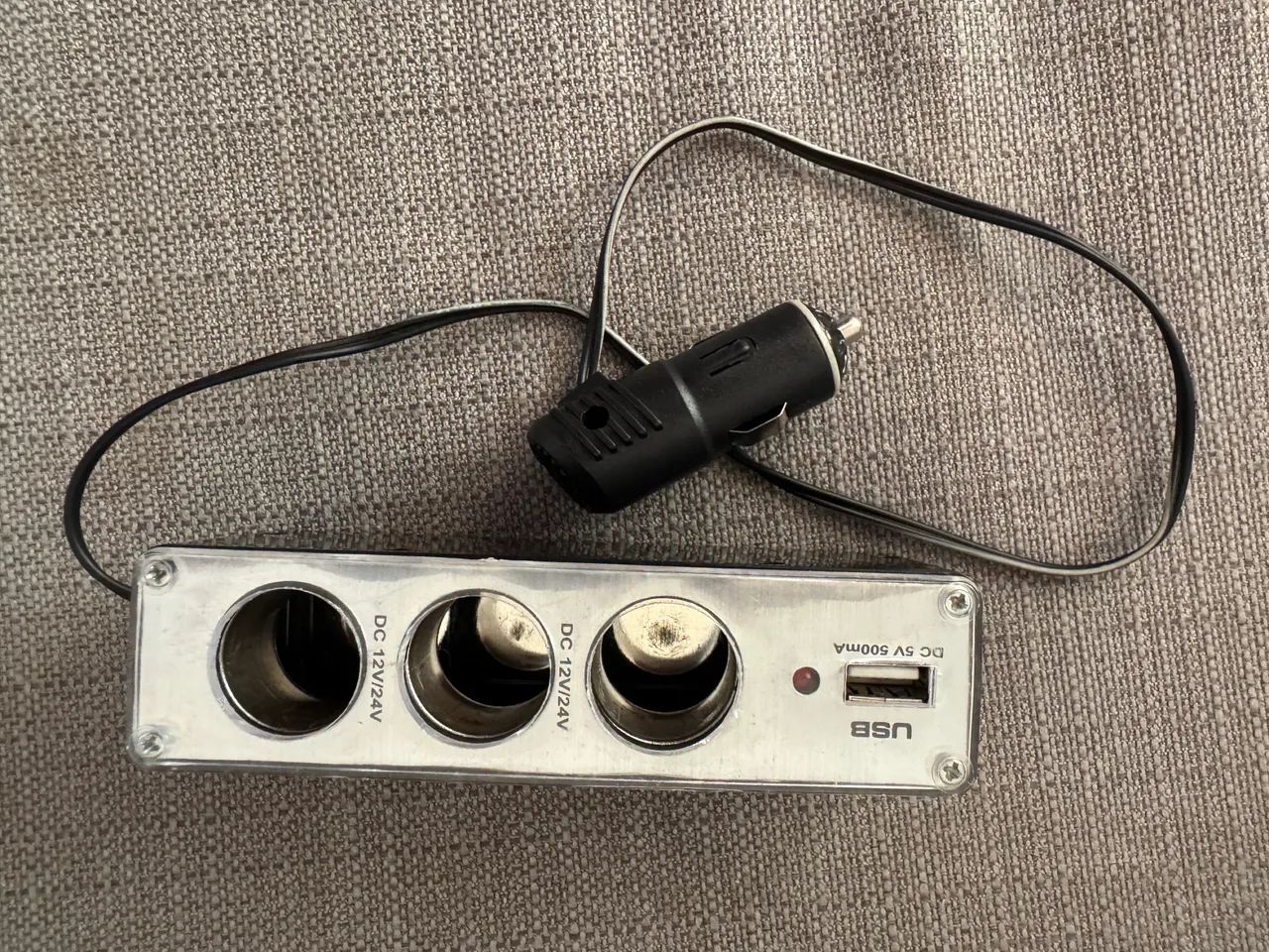 hub 12v veicular entrada no acendedor de cigarros com saida usb