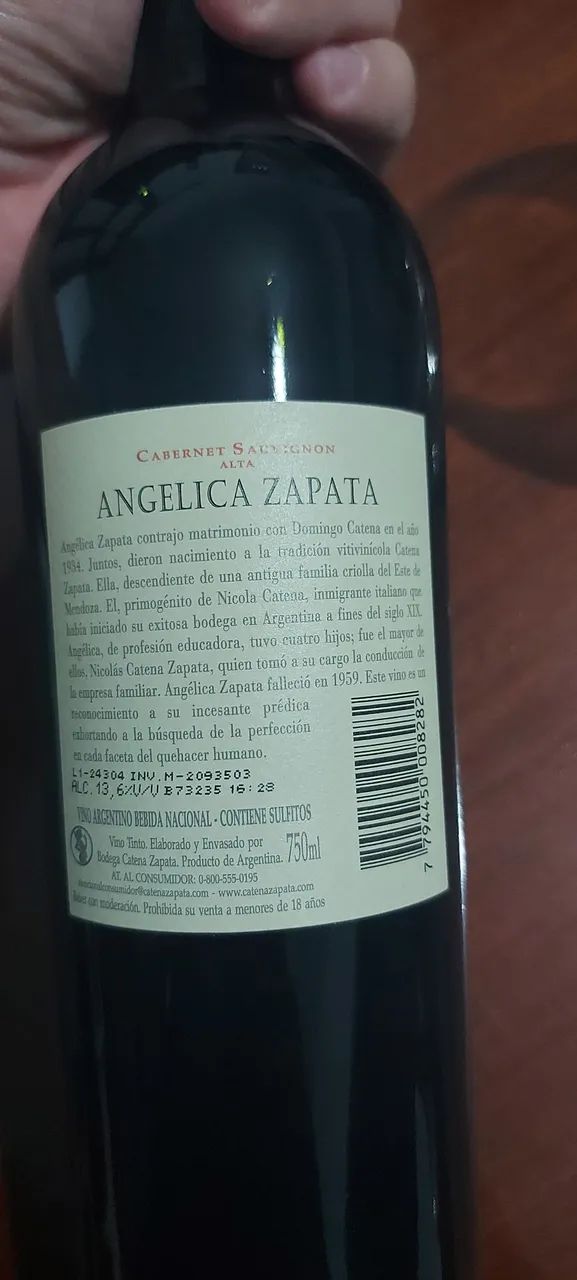 Vinho Tinto Angelica Zapata  - Foto 3