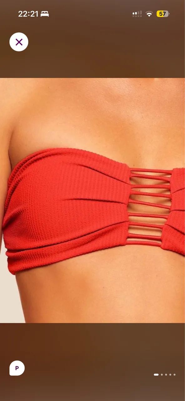 conjunto biquíni cia marítima vermelho