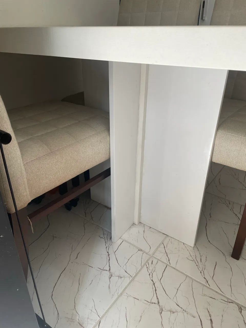 Mesa de mármore branco prime  - Foto 5