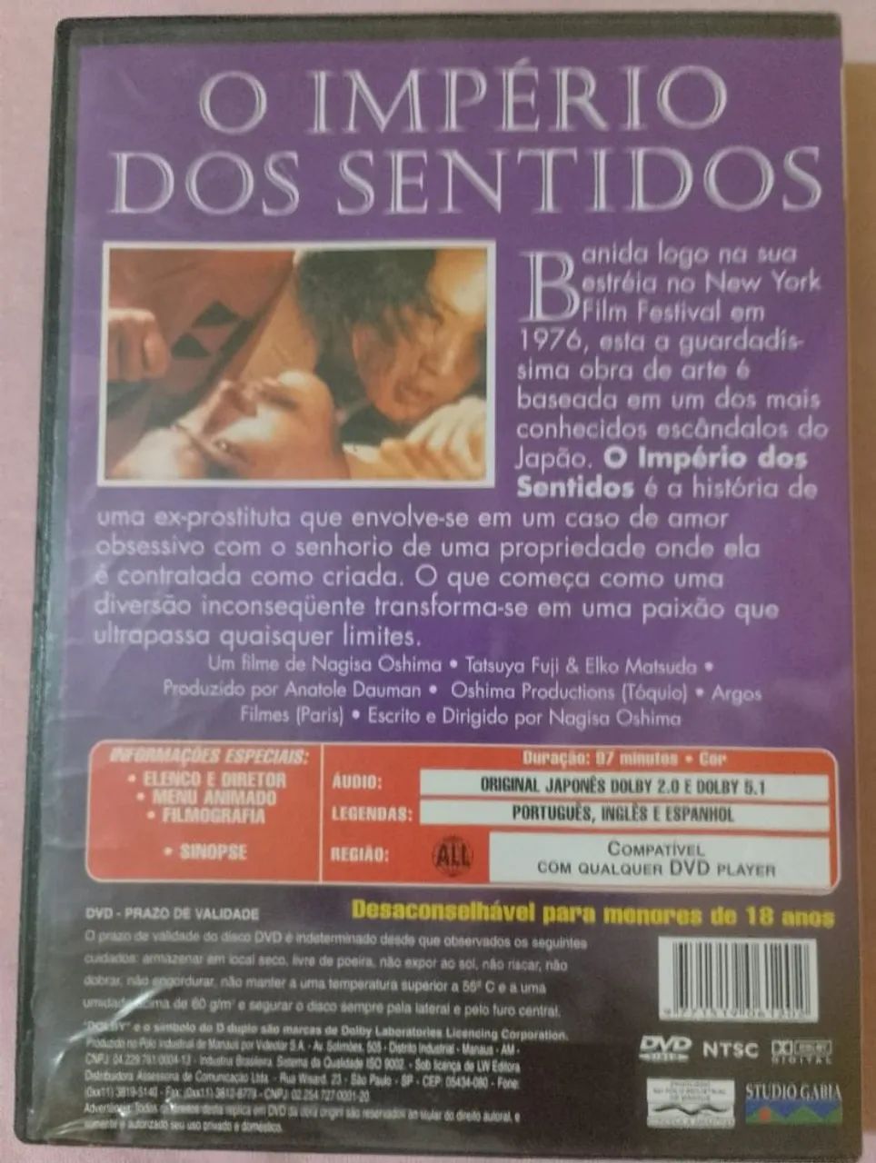DVD IMPÉRIO DOS SENTIDOS  - Foto 2
