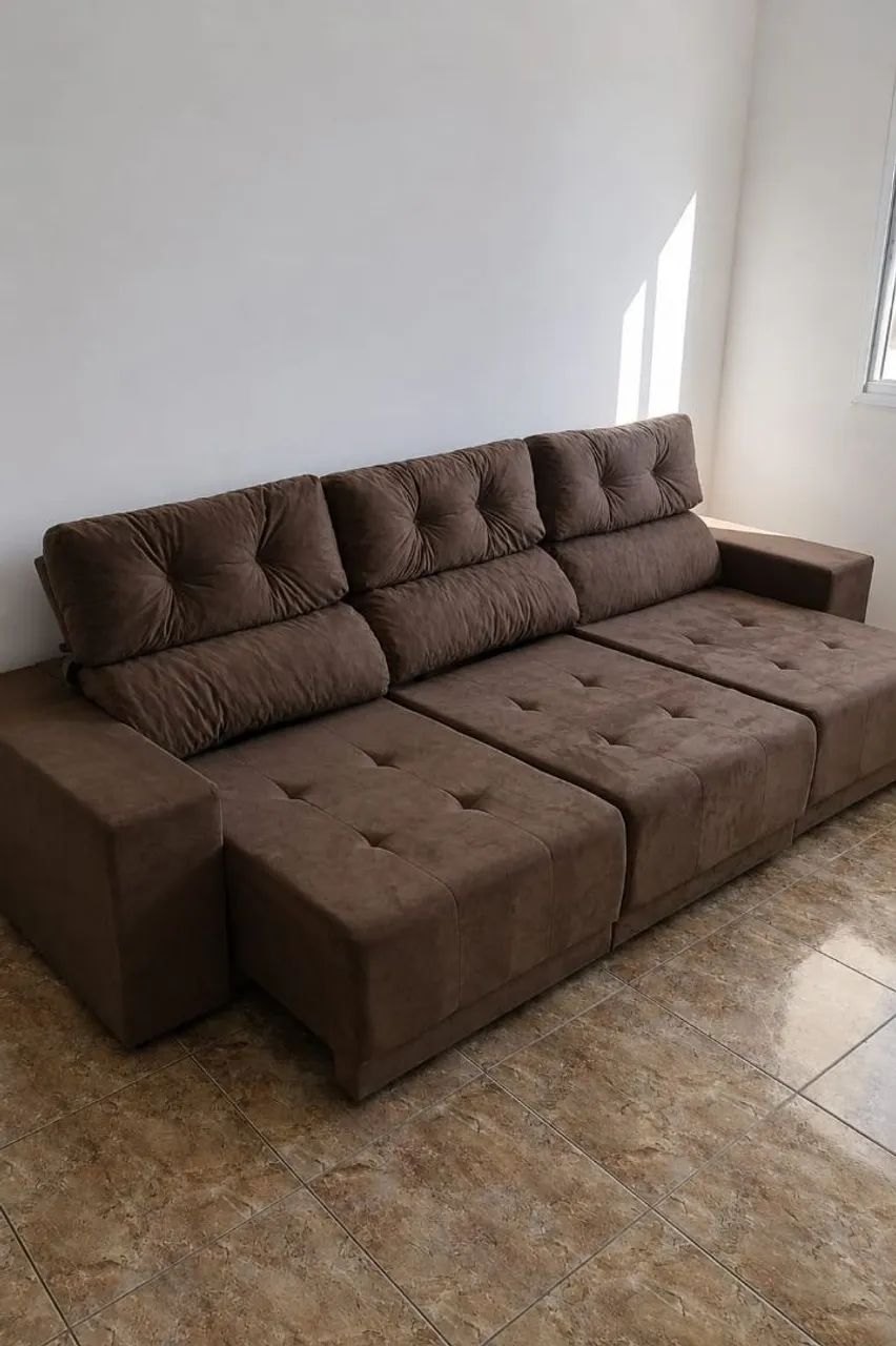 SOFA RETRATIL RECLINÁVEL 2.70 NOVO DE FABRICA  - Foto 2