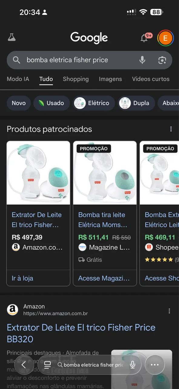 Bomba de tirar leite fisher price 