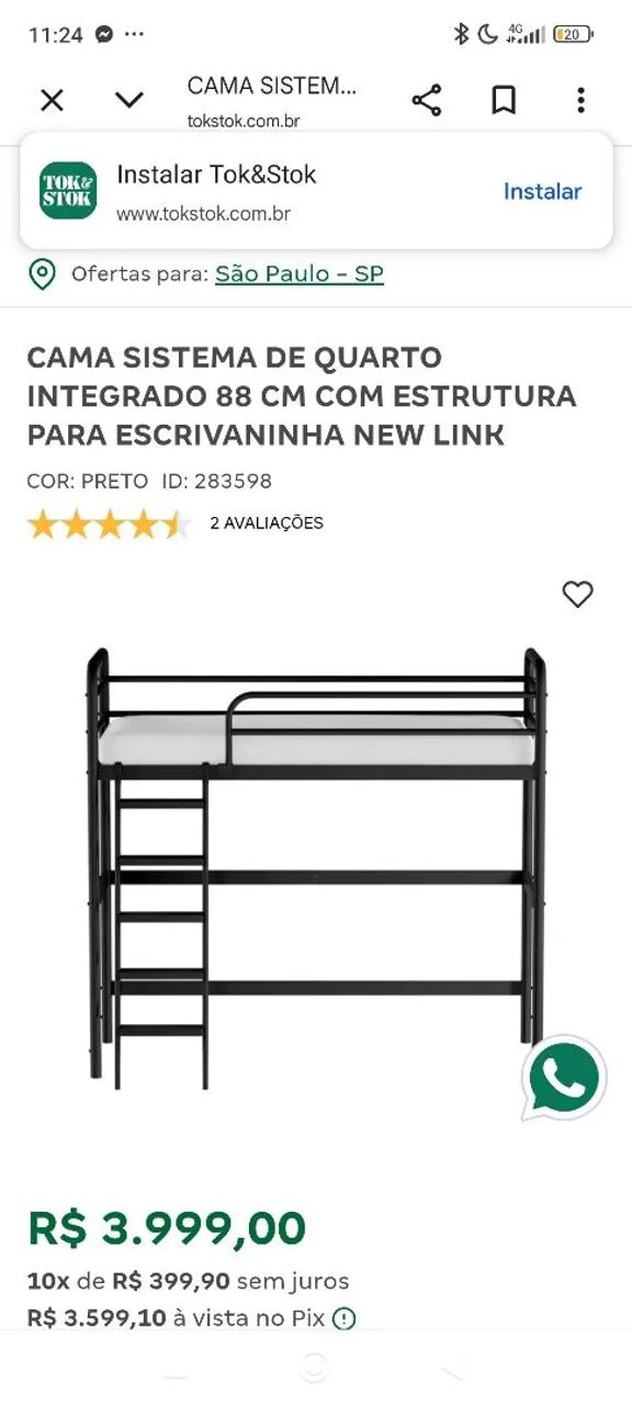 CAMA BELICHE INTEGRADA COM ESCRIVANINHA - Foto 2