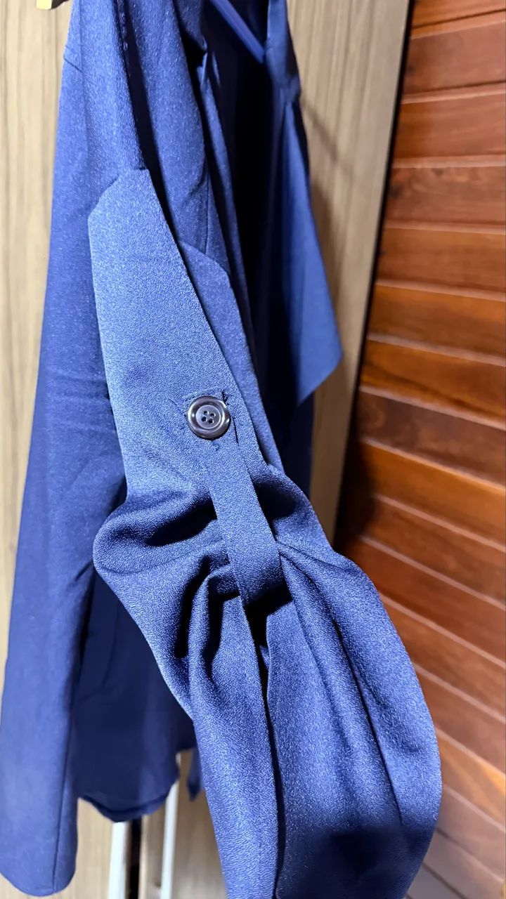 Blazer marinho gola diferente 4xl - Foto 4