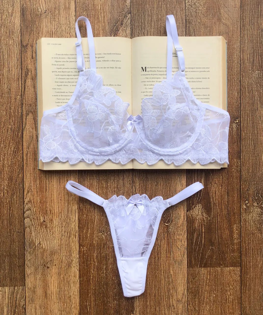 Conjunto de Lingerie Renda Branco  - Foto 2