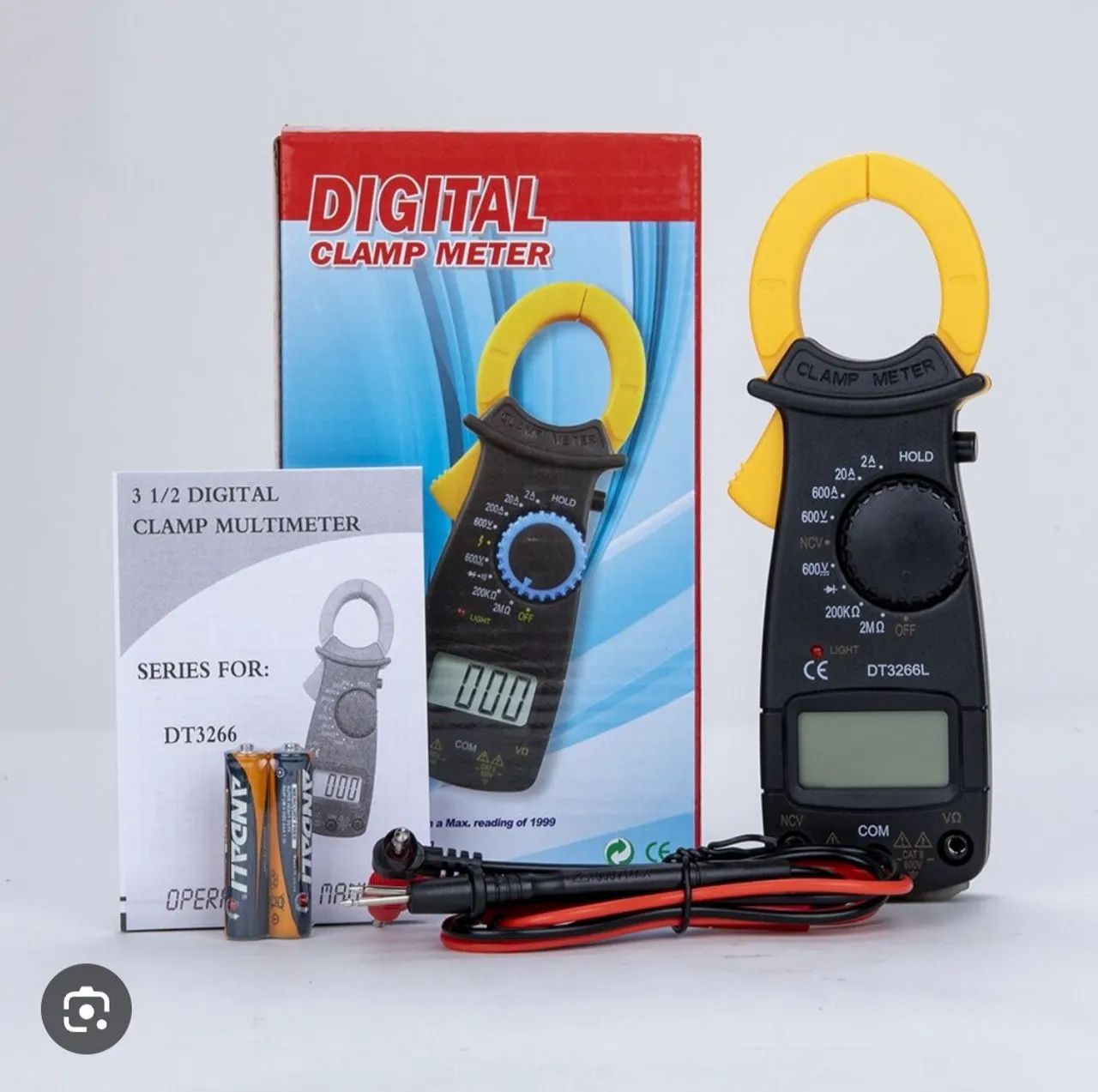 Vc3266l Lcd Digital Clamp Multimeter Volt Voltage Amp Ohm