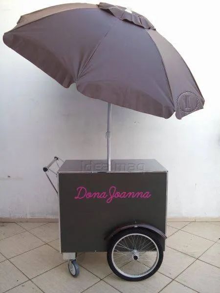 Carrinho de doces e bolos refrigerado gourmet ambulante novo de fábrica - Foto 3
