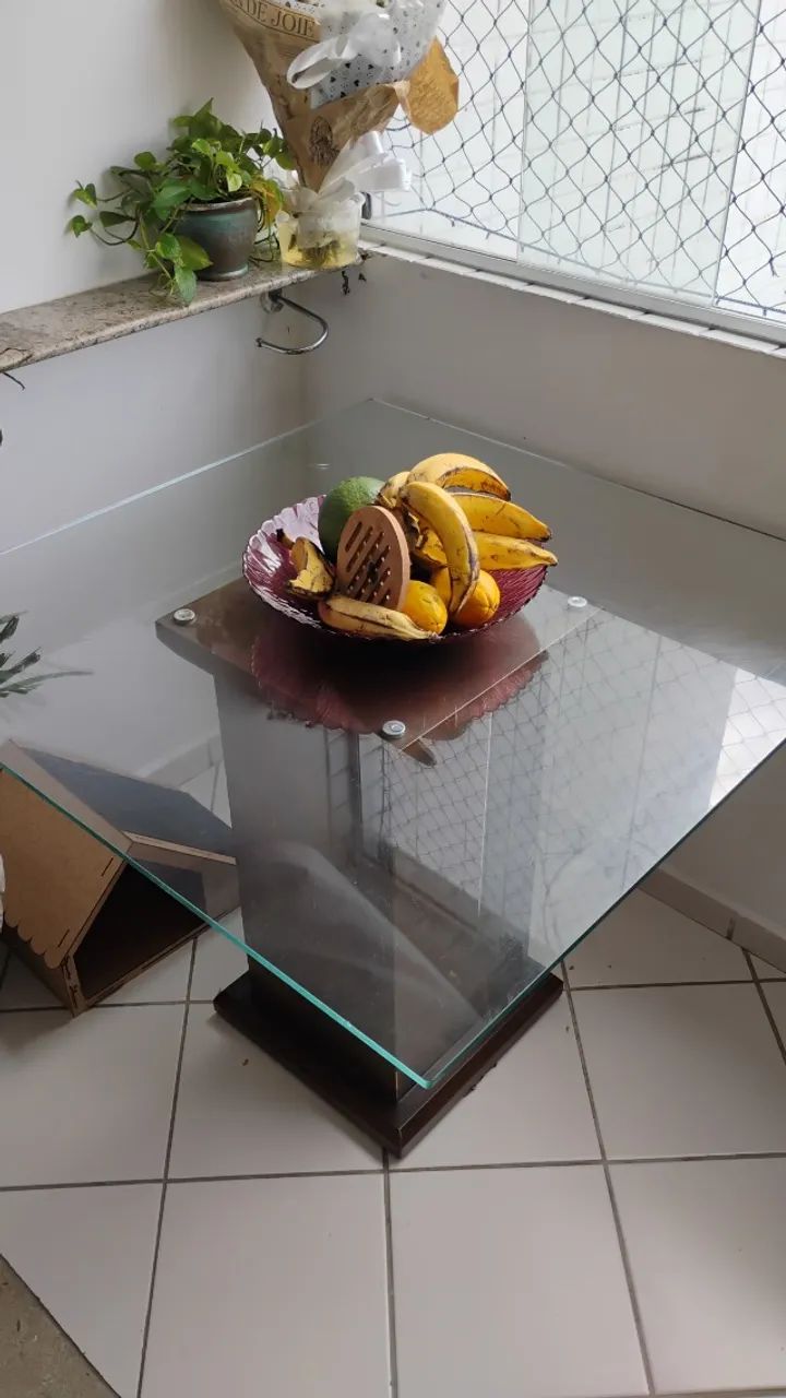 Mesa Jantar quadrada tampo de vidro.  - Foto 5