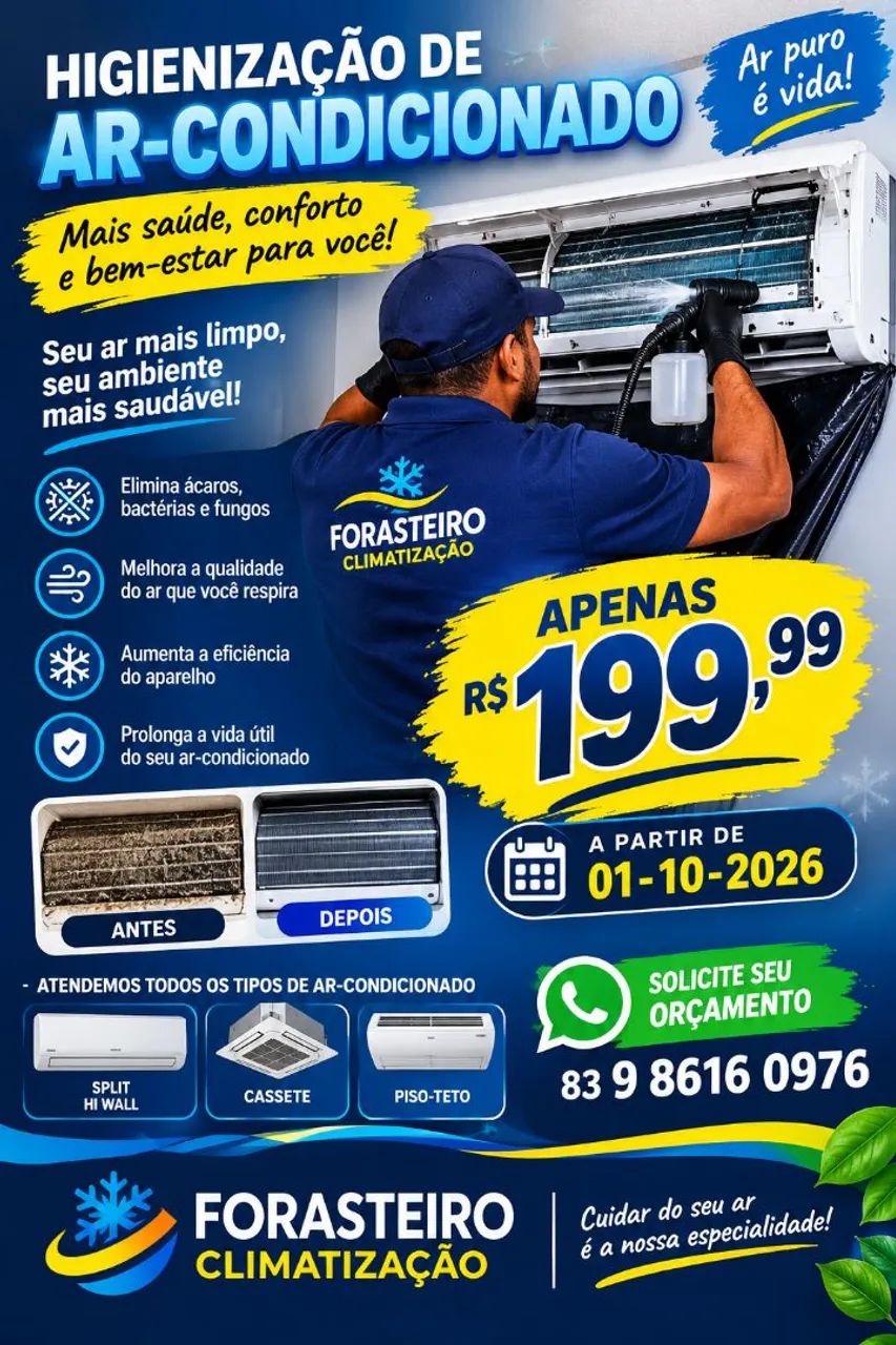 Ar condicionado, instalação, manutenção 