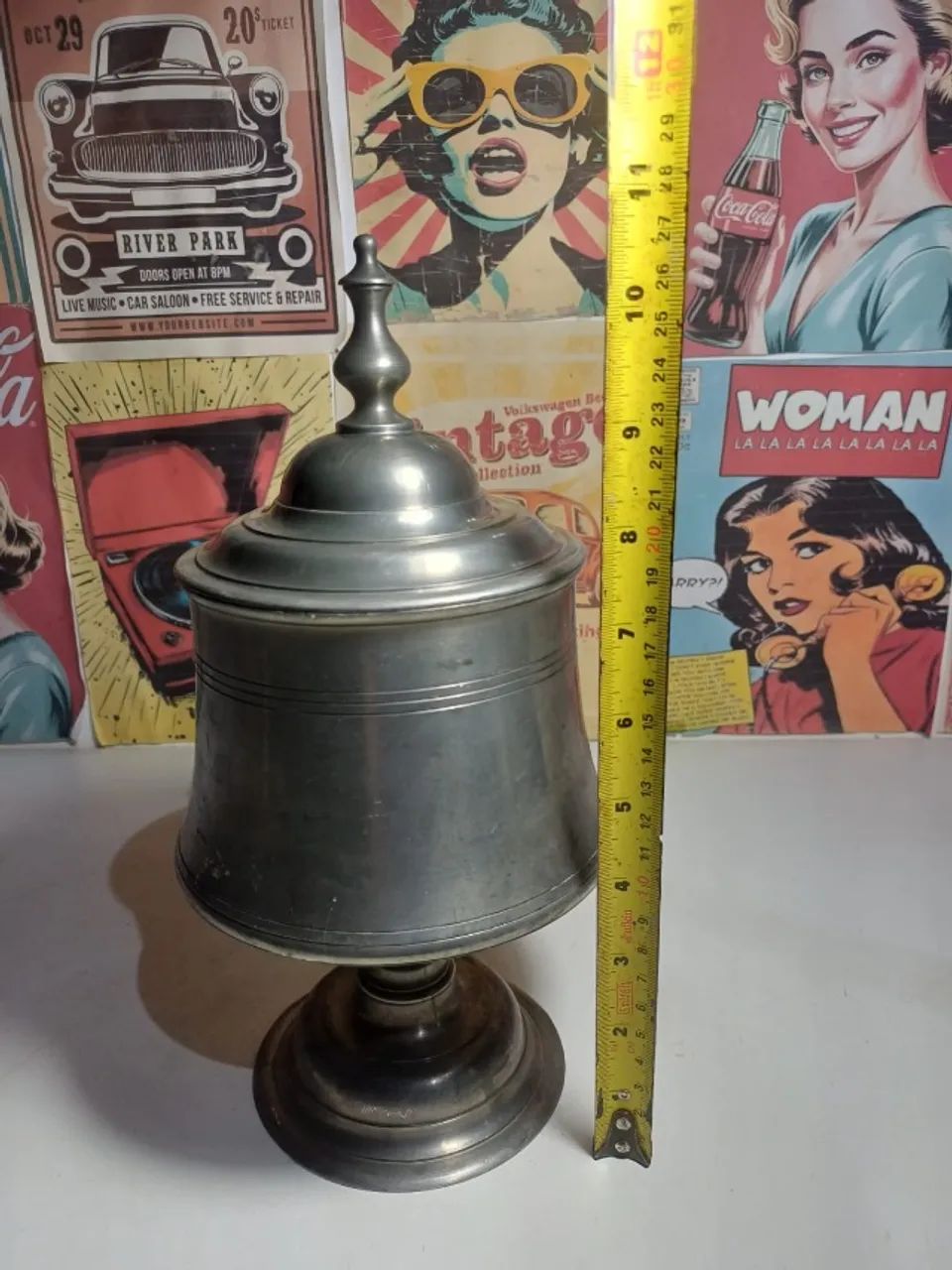 Bomboniere antiga em estanho belissima para decorar. - Foto 5