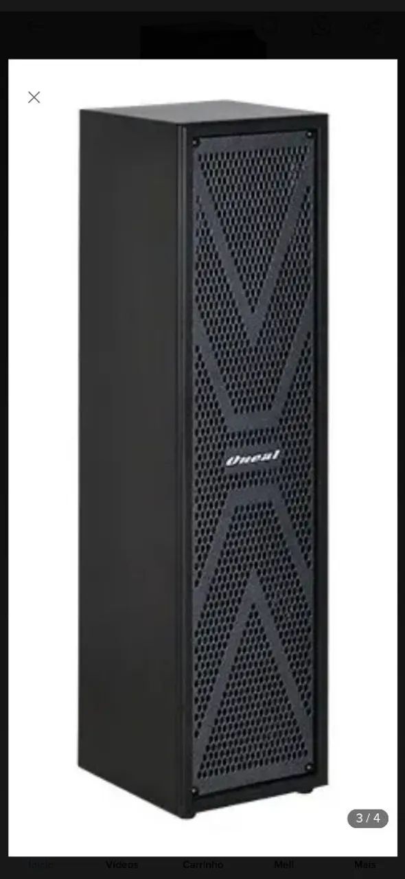 Caixa Vertical Oneal Opb404x Preta Ativa 4 Polegadas - Foto 4