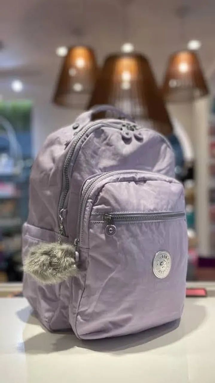 Mochila Kipling Original XL Lilás Moderna Linda e Resistente - Foto 2