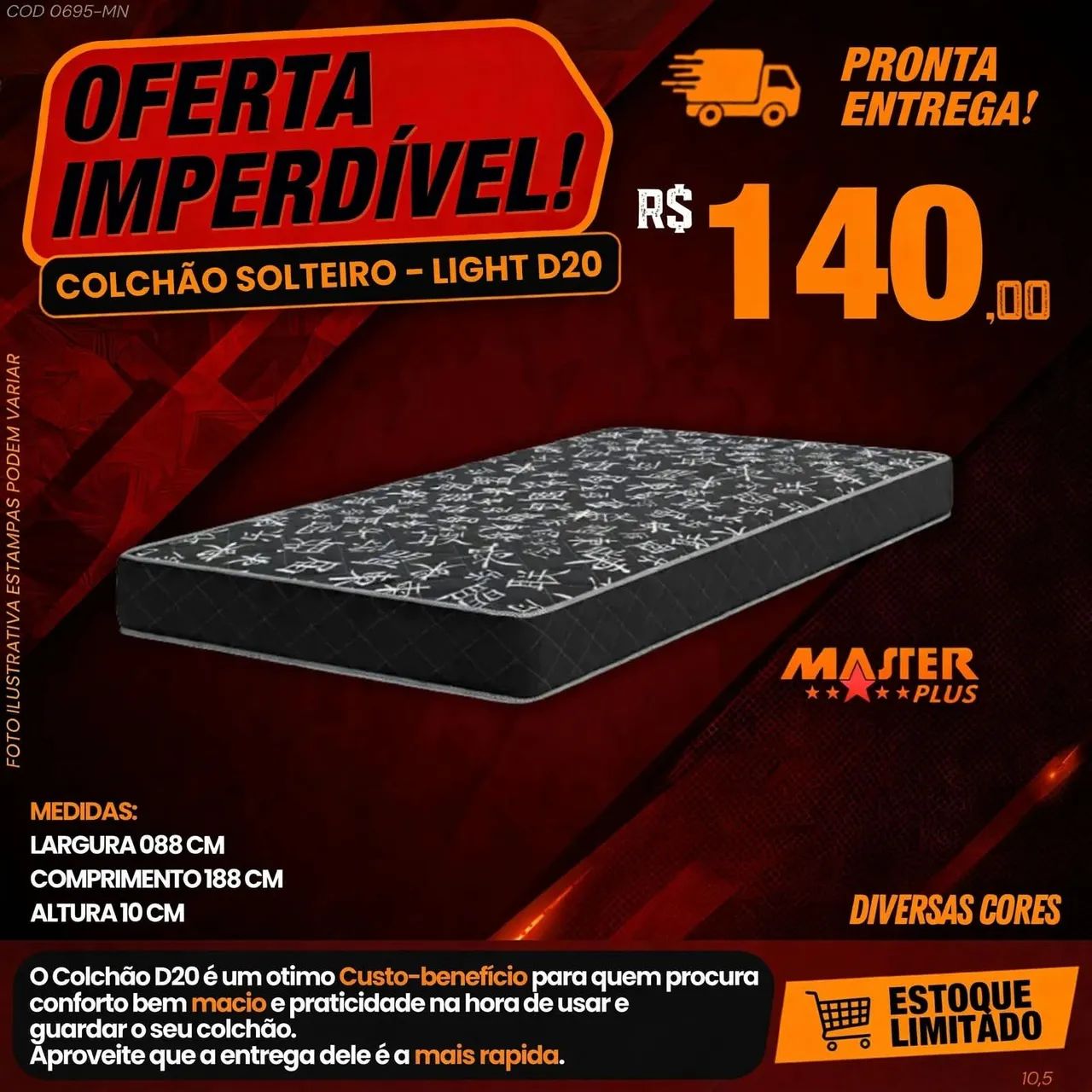 Colchão solteiro 
