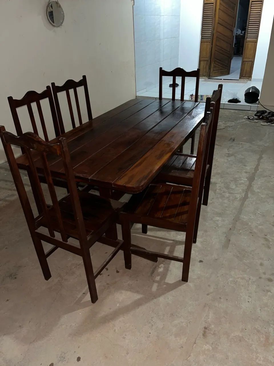 Mesa De Madeira  6 Cadeiras  - Foto 2
