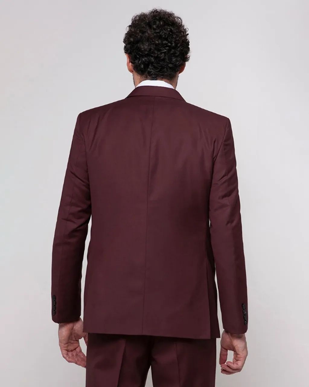 Terno Slim Fit Savile Vinho - Plus Size - Foto 2