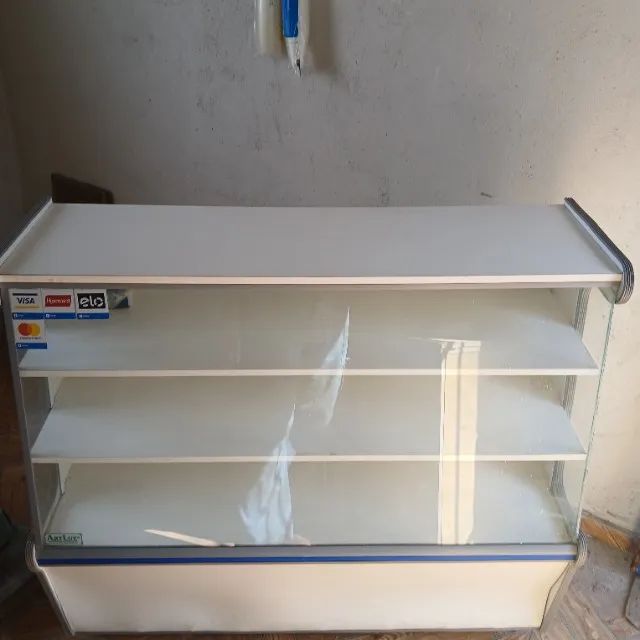  Vitrine Expositora de Vidro Branca em Ótimo Estado - Foto 3