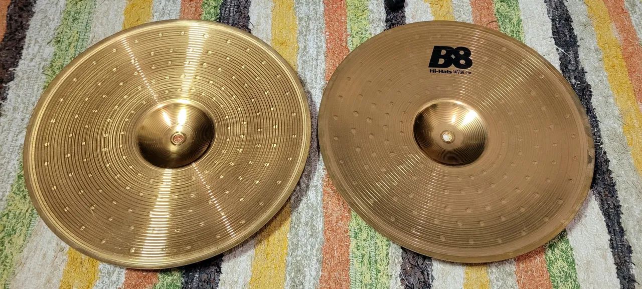 Par de Chimbal Sabian B8 14 polegadas  - Foto 2