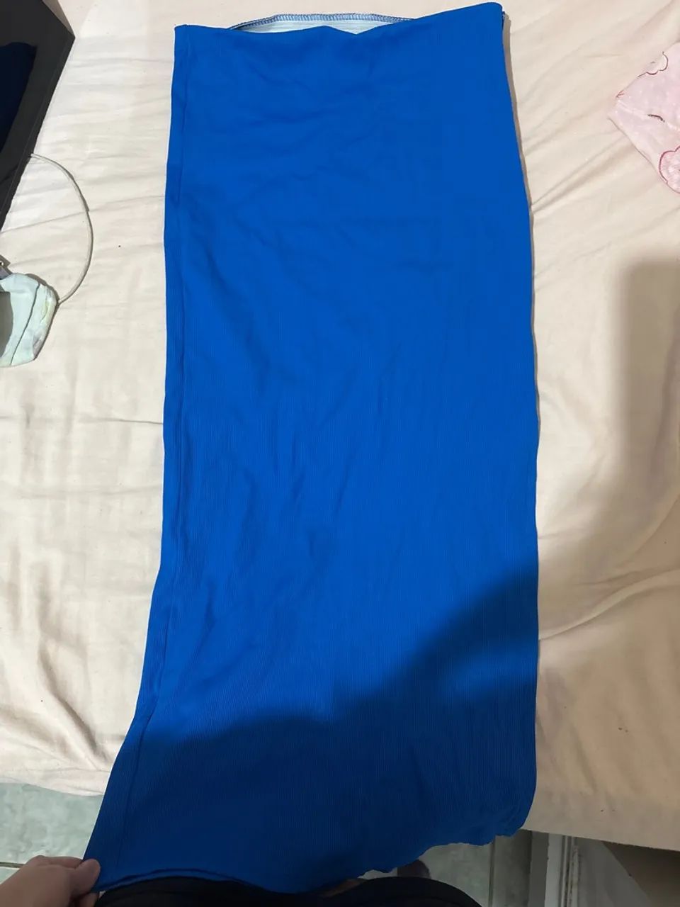 Saia midi azul 