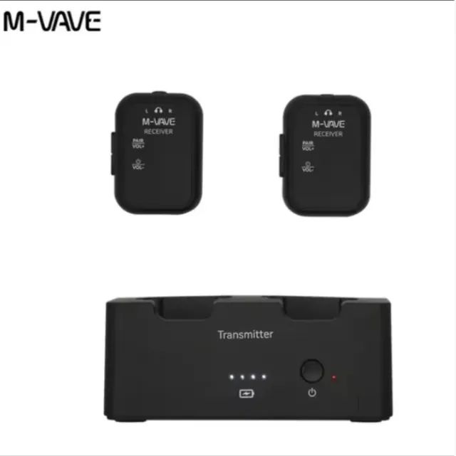 Monitor de fone sem fio, Profissional M Vave WP-12, 2 receptores e 1 transmissor  - Foto 2