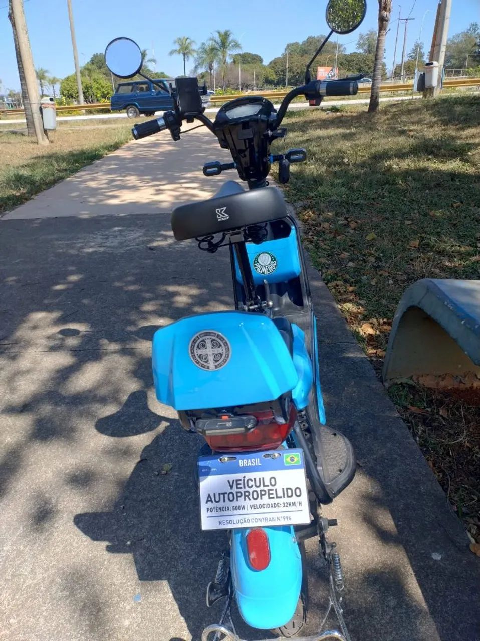 moto elétrica azul - Foto 3
