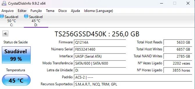 SSD TRANSCEND 256G - Foto 2