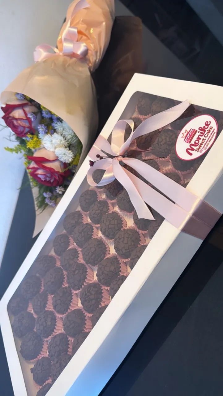 Buquê de rosas e doces - Foto 3