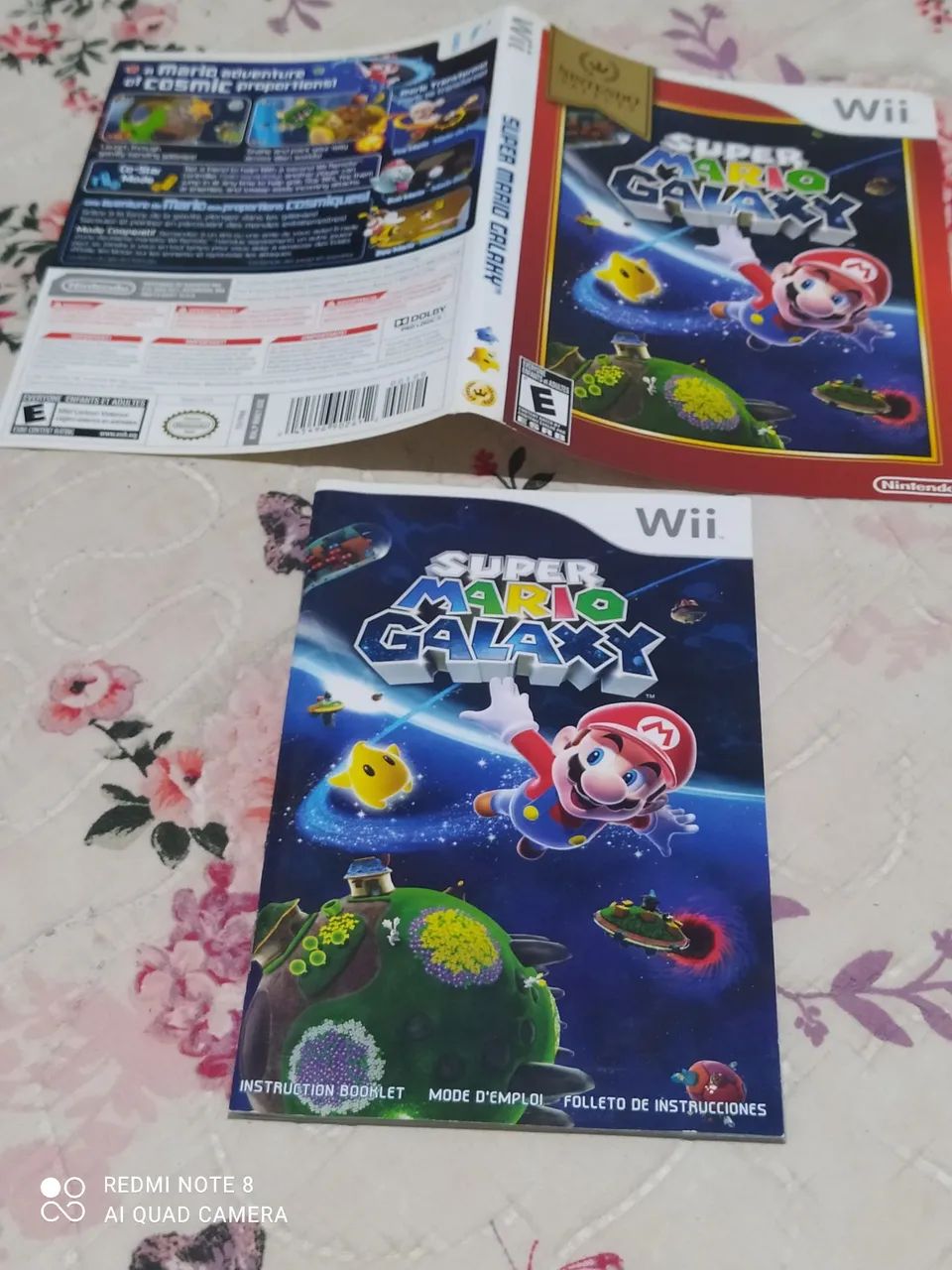 Capa e manual Super Mario Galaxy Nintendo Wii 