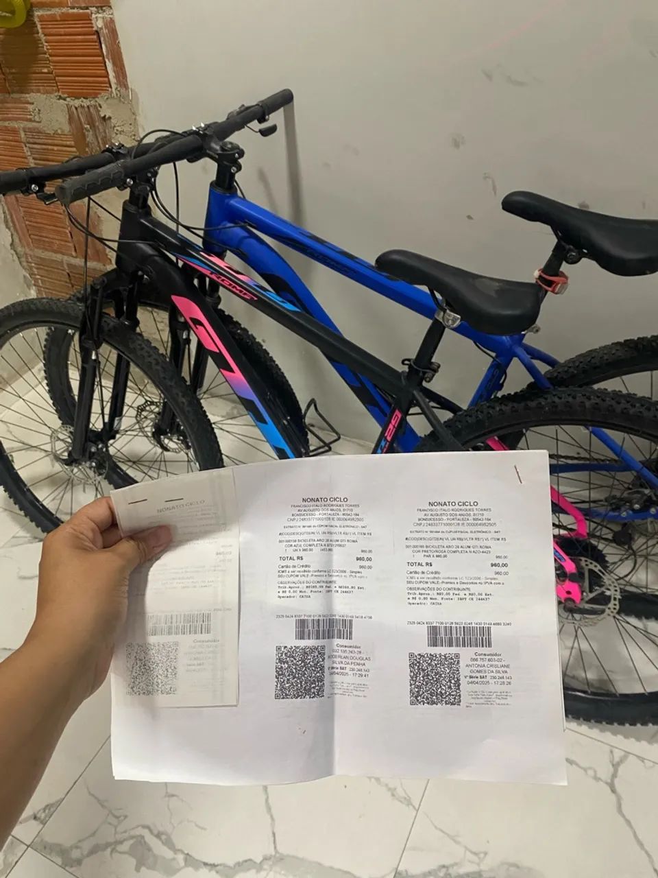 Bicicletas com nota