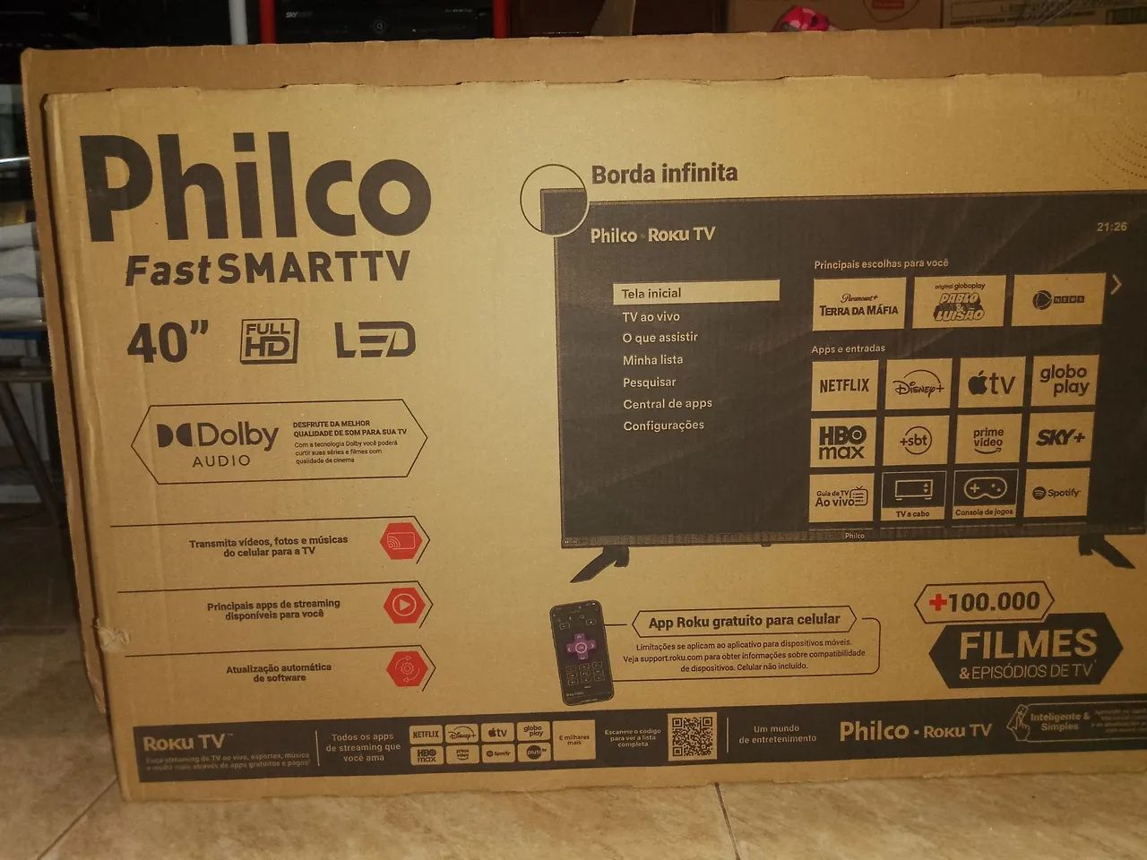 TV PHILCO 40" SMART - NOVA, NA CAIXA - Foto 3