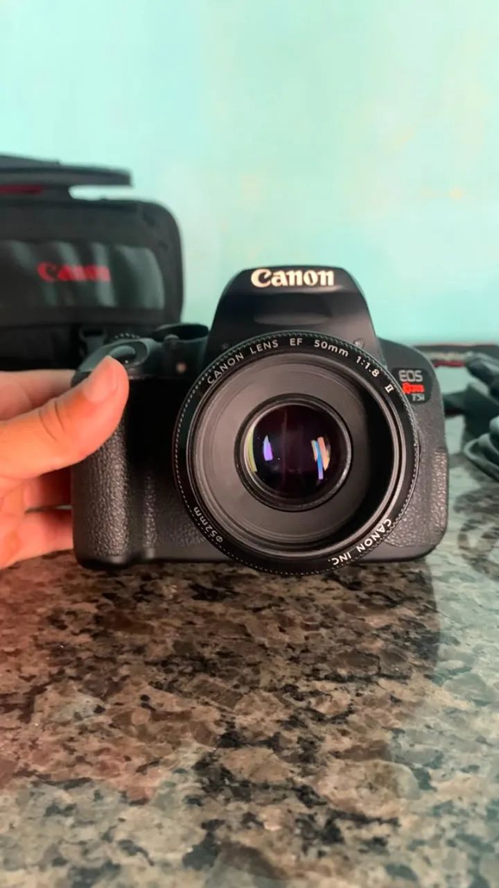 Câmera Canon T5i com lente 50mm + acessórios - Foto 3