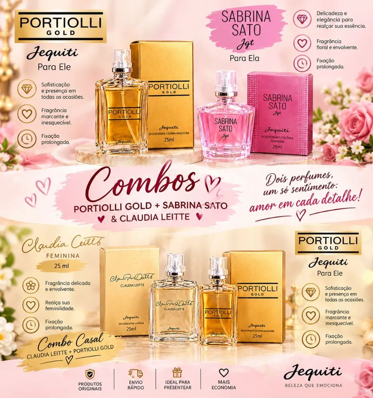 Combo Colônia Casal Miniatura 25 ML  - Foto 2