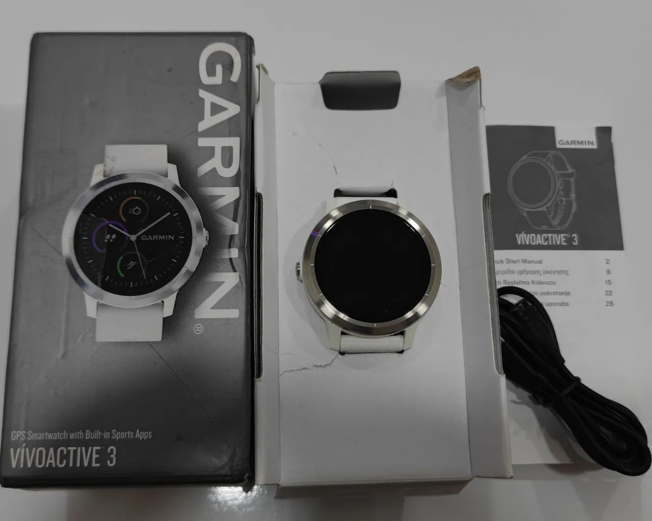 Smartwatch Garmin Vivoactive 3 Branco  - Foto 5