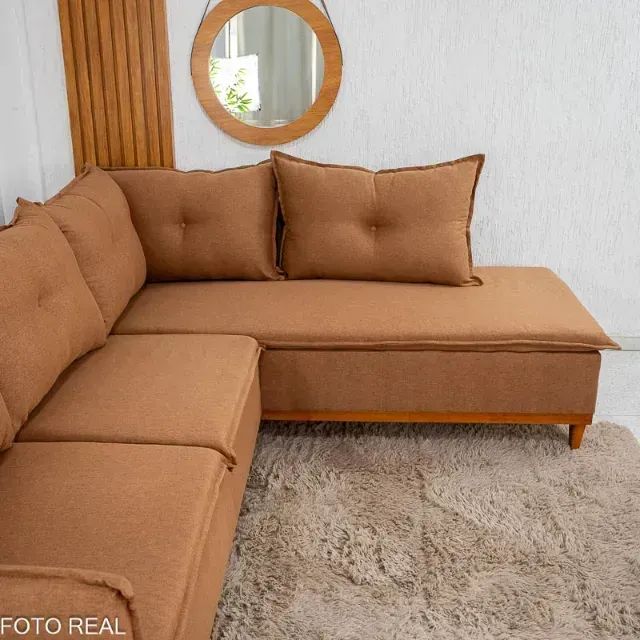 Sofá de Canto Turquia Linho   Produto Novo_Pronta Entrega - Foto 2