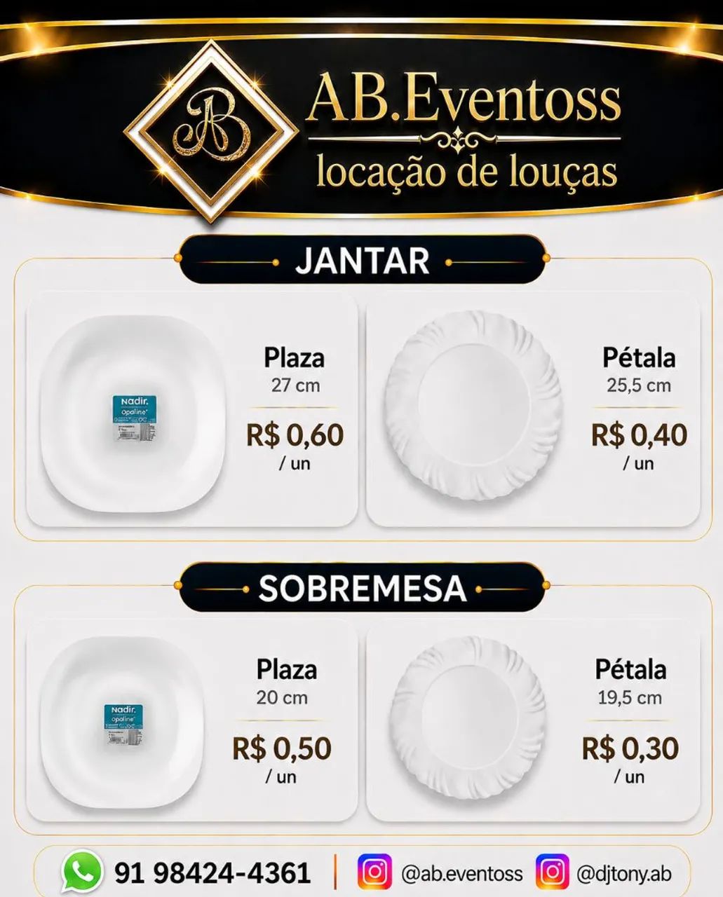 ALUGUEL DE LOUÇAS A PARTIR DE R$:0,20 A UNIDADE. - Foto 3