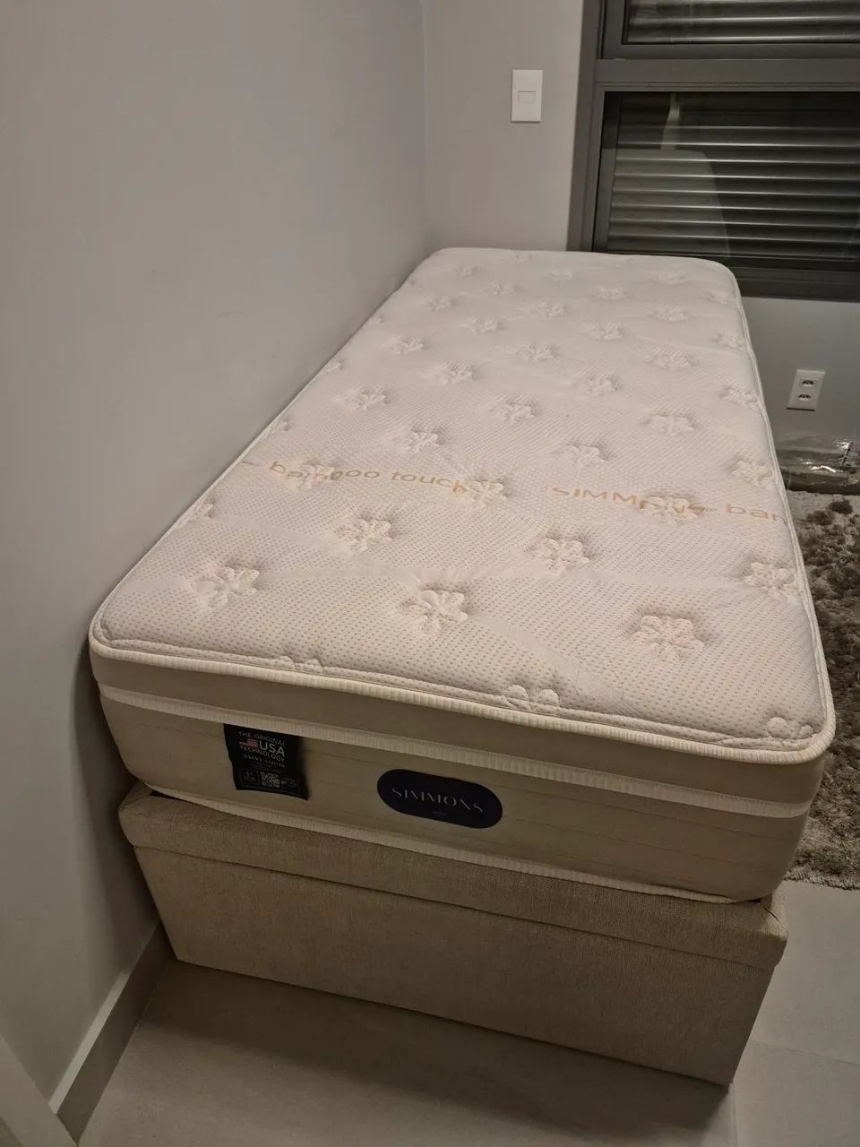 Cama box com baú e colchão/ solteiro - Foto 5