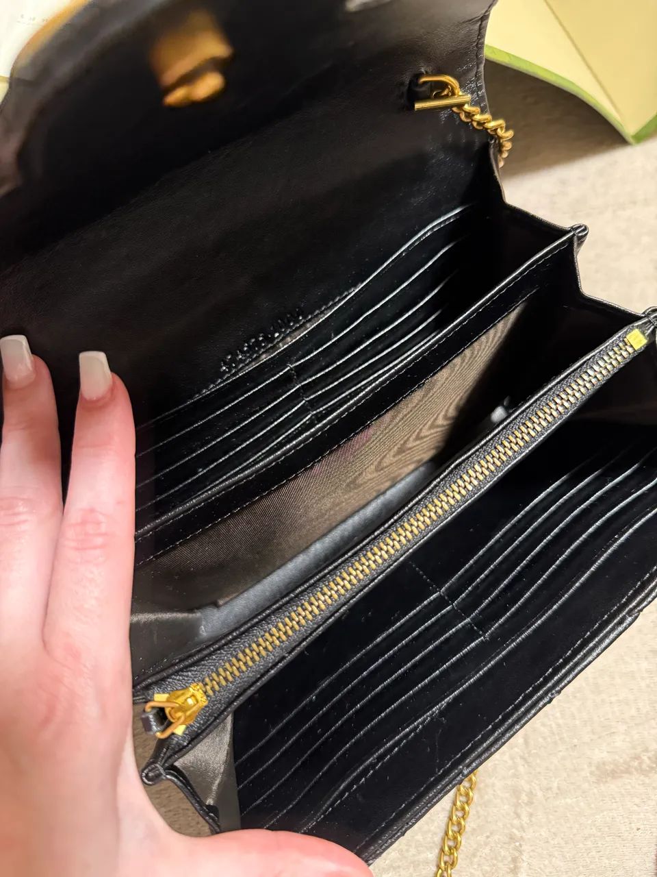 Bolsa gucci marmont envelope preta - Foto 4