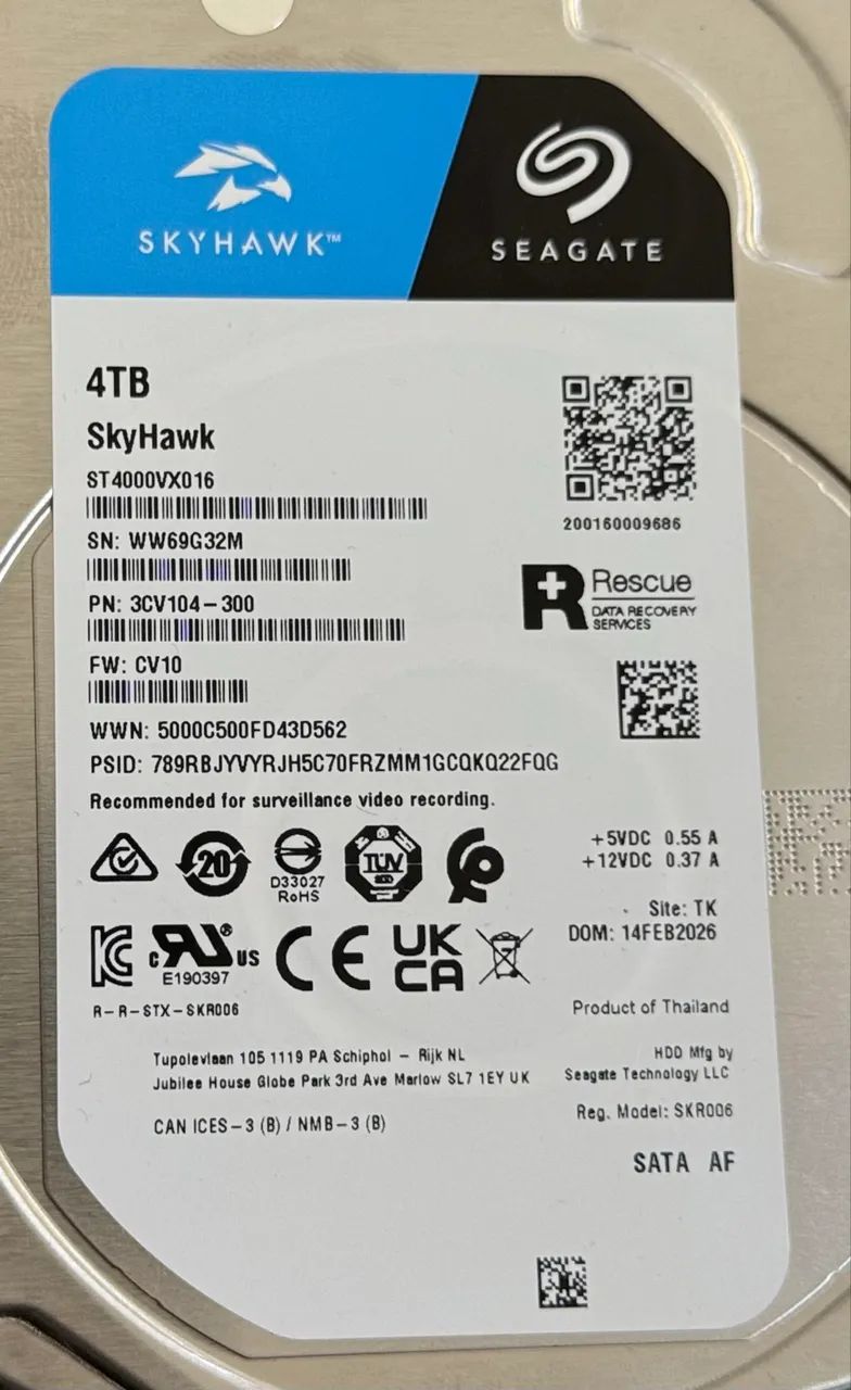2 HD 4Tb SKYHAWK NOVOS - Armazenamento - Cidreira 1535658639 | OLX
