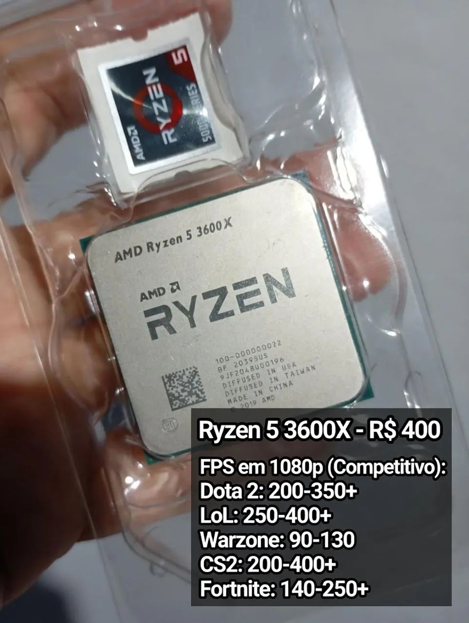 CPU Ryzen 5 3600x AMD - Peças de Hardware - Lago Azul, Manaus