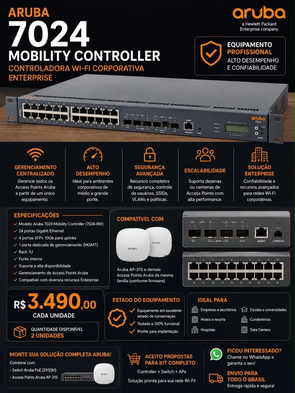 Aruba 7024 Mobility Controller