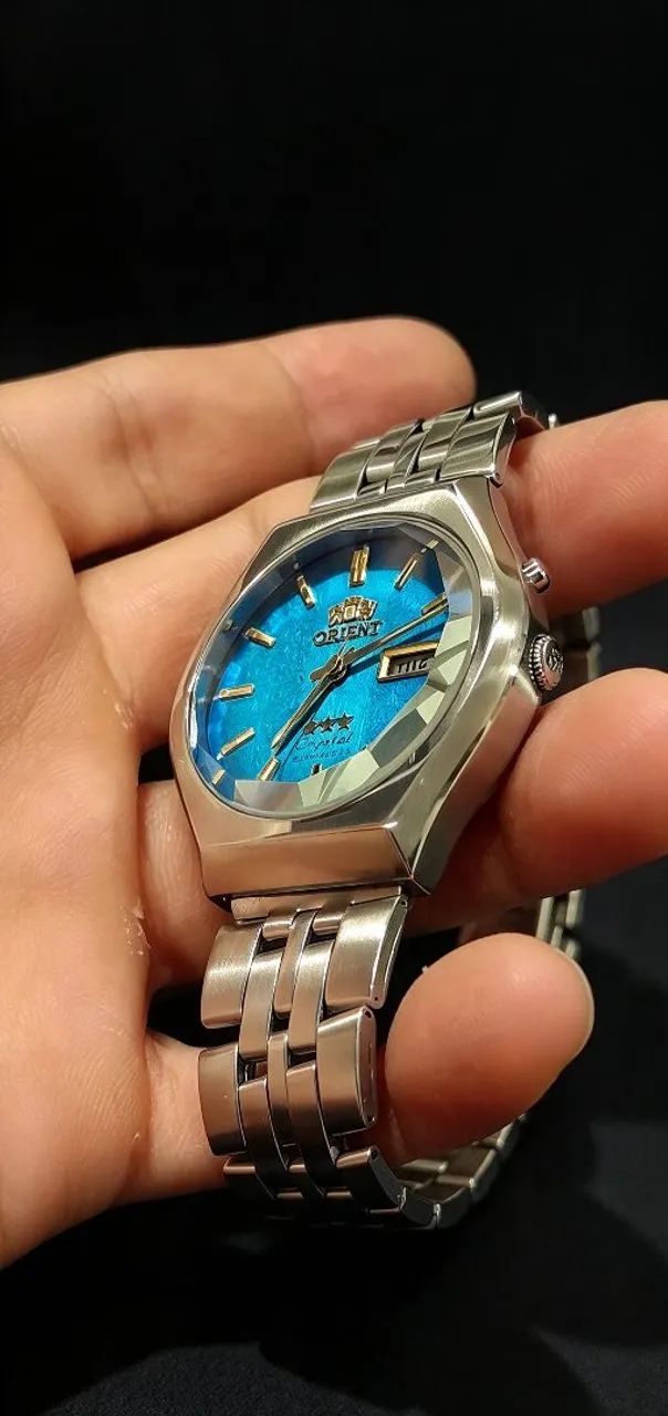 Vendo relógio Orient automático mostrador azul  - Foto 2
